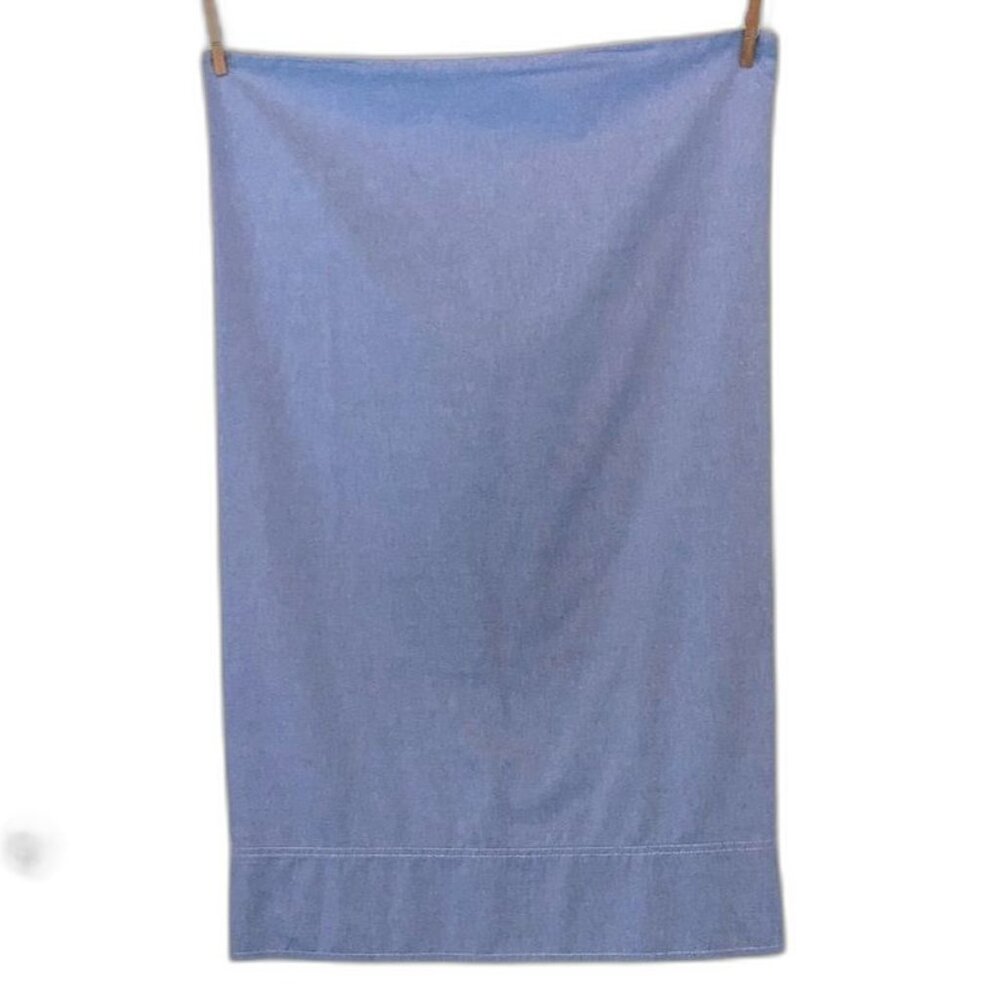 LANDS END Pillowcase Chambray Blue Denim Cotton TWIN Size